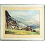 Alpenlandschaft - Becker, Willy Aquarell auf Papier, links unten signiert Willy Becker, der