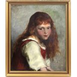 Mädchen Portrait - Bandell, Eugenie Öl/Lwd links oben signiert E. Bandell, Eugenie Bandell (*1858