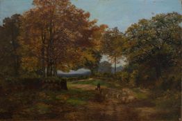 James Peel (Attr.) (1811 - 1906, englischer Landschaftsmaler) Ein Herbstmorgen Öl/ Leinwand, 50 x 76