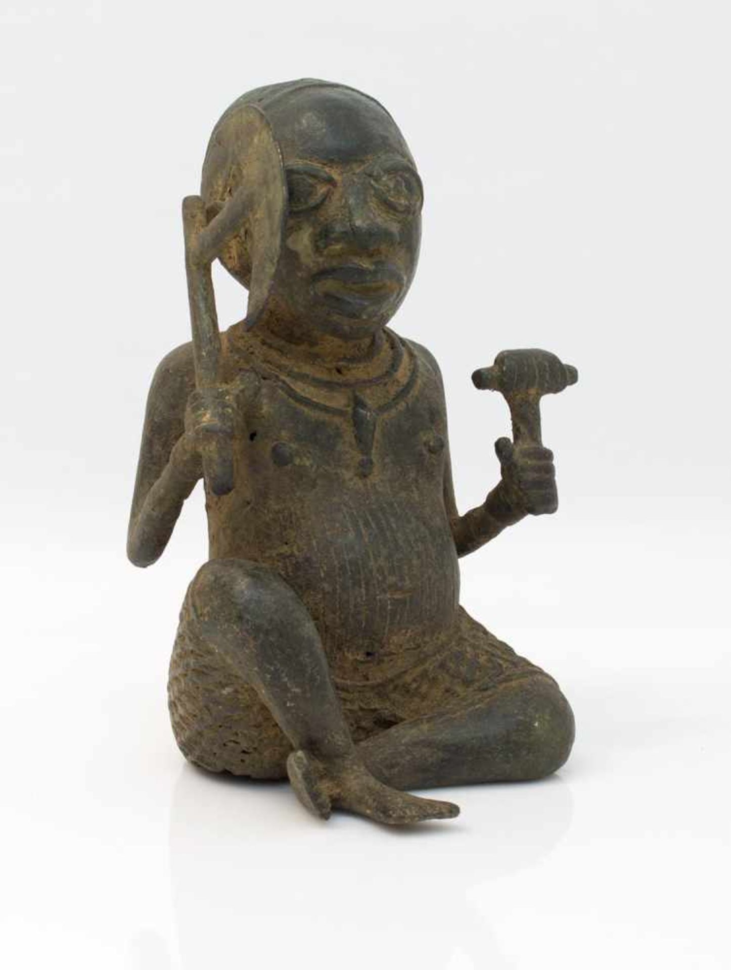 Ritualfigur Kamerun 20. Jh., Bronze, H. 24 cm