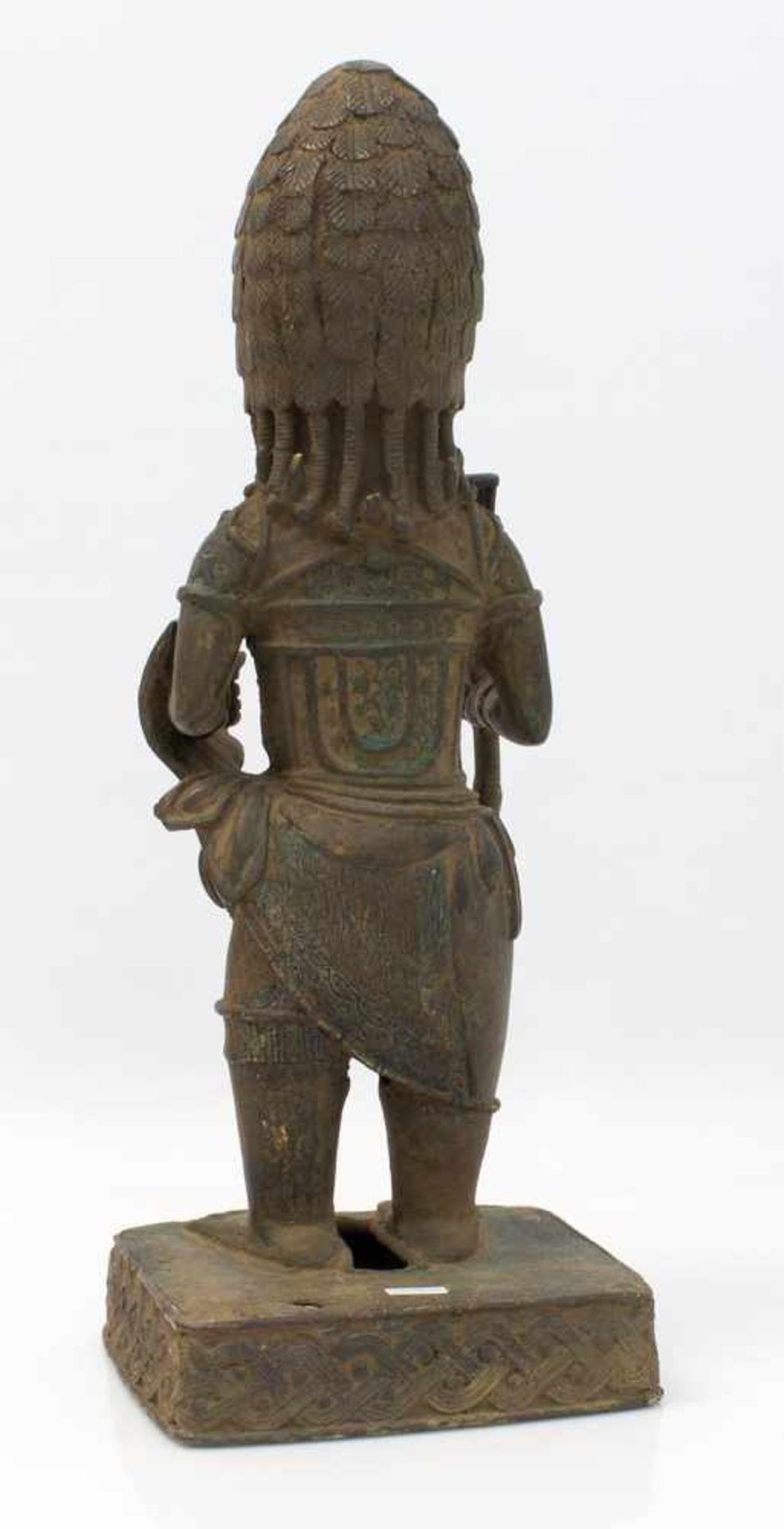 Kriegerfigur Kamerun/ Mali 20. Jh., Bronze, H. 41 cm - Bild 2 aus 2