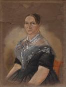 Isaac Loewensohn (1777- 1854 Fürth, deutsch, jüdischer Zeichner) Damenportrait Aquarell/ Pastell, 28