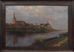 C. Zahn (Landschaftsmaler d. 1. Hälfte d. 20. Jh.) Tangermünde/ Elbe Öl/ Leinwand, 74 x 113 cm,