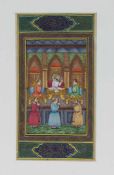 Arabischer Miniaturmaler (des 19. Jh.) Im Palast des Sultans feine Aquarellmalerei mit Gold auf