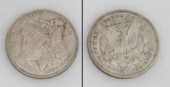1 Dollar USA 1921, Morgan Dollar, Silber