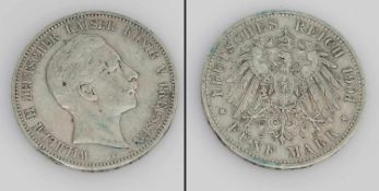 5 Mark Preussen 1901, Wilhelm II., Silber