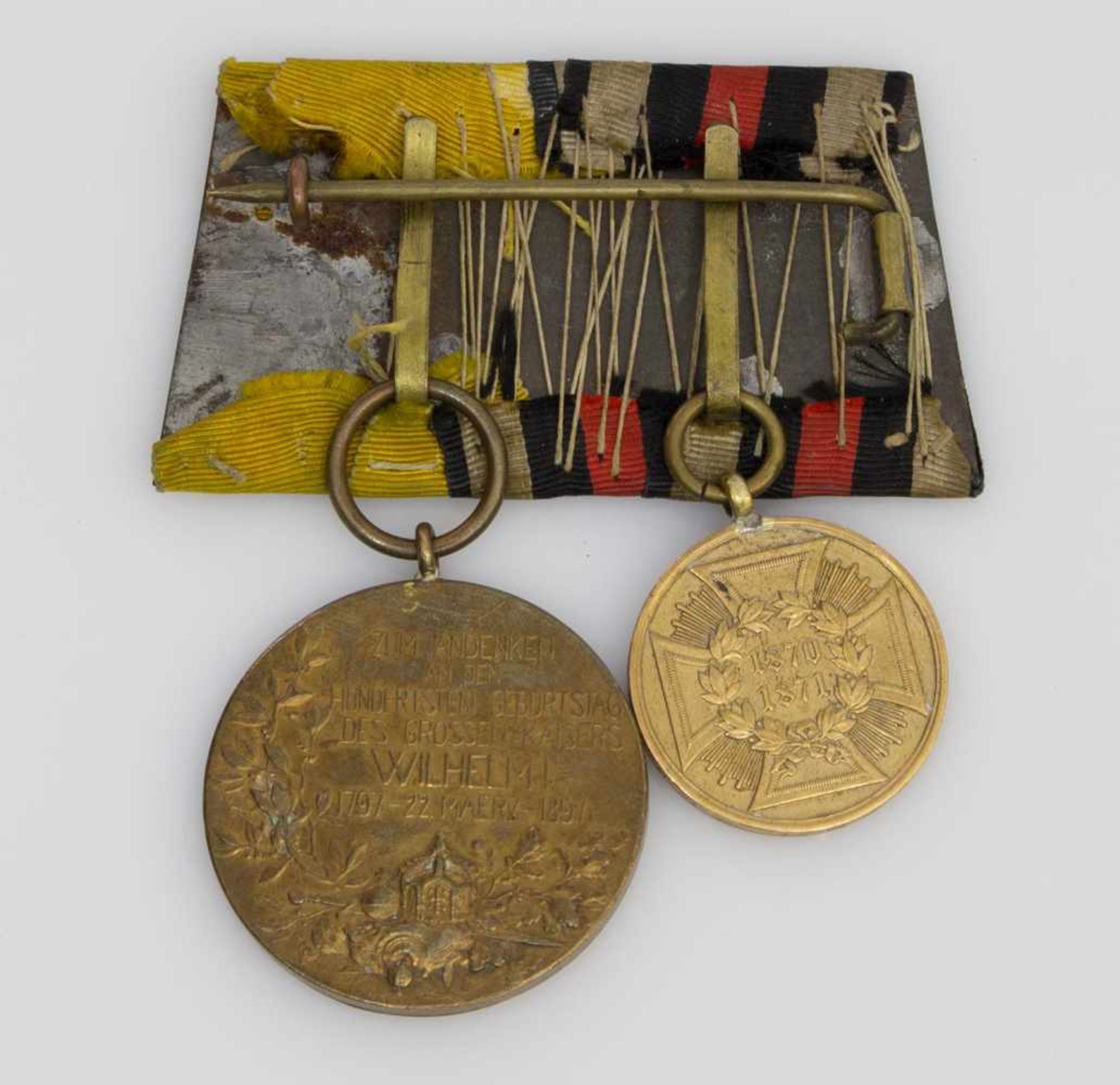 Ordensspange Preussen, Centenarmedaille u. Medaille dem Siegreichen Heer 1870/ 71 - Bild 2 aus 2