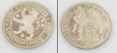 Löwentaler Medaille 750 Jahre Lochem/ Niederlande, 27,2g Silber, stgl.