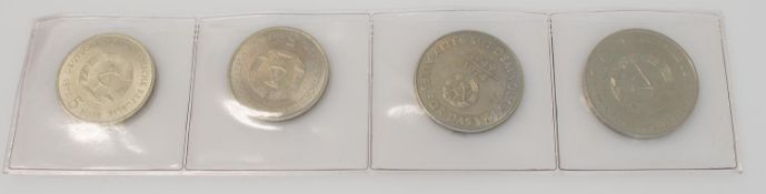 4 x DDR Münzen 2 x 5 Mark/ 1 x 10 Mark/ 1 x 20 Mark