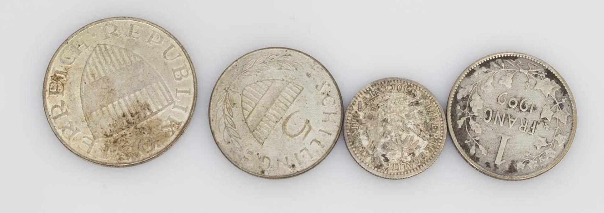 4 Silbermünzen verschiedene Länder - Bild 2 aus 2