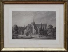 Poppel & Kurz Doberaner Kirche Stahlstich um 1860, verlegt bei Behrendsohn/ Hamburg, 16,5 x 23 cm,