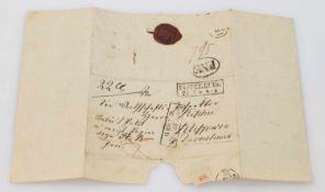 Vorphilatelistischer Brief Insterburg/ Ostpreussen 1835 nach Kleszowen