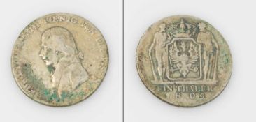 1 Thaler Preussen 1809 A, Friedrich Wilhelm III. (1797-1840), Silber, G. 22,00g