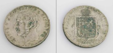 1 Ausbeutethaler Hannover 1855 B, Georg V. (1851-1866), Silber, G. 22,26g