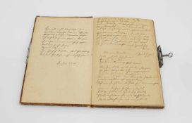 Tagebuch geschrieben 1900 - 1915, geprägter Jugendstileinband, Original Schloß u. Schlüssel