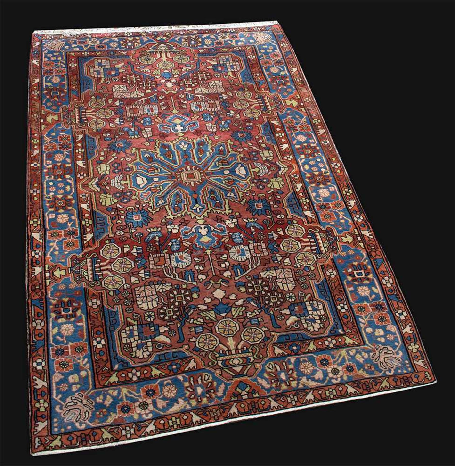 Teppich Persien, Wolle handgeknüpft, rotgrundig, 240 x 150 cm Ein normaler Versand ist nicht