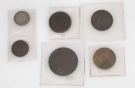 Lot Dänemark 6 Kleinmünzen 1813 - 1912, ss-vz