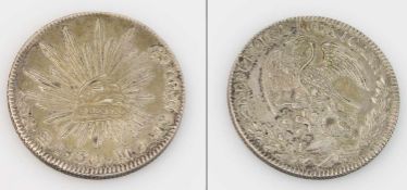 8 Reales Mexico 1830, Silber, G. 27,36g
