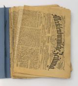 Posten Zeitungen "Mecklenburgische Zeitung" - Schwerin Januar 1915, incl. Beilagen u.