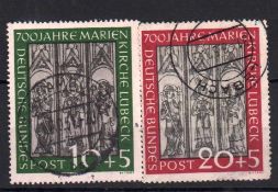 Briefmarken BRD 1951, Michel Nr. 139/ 140, gestempelt