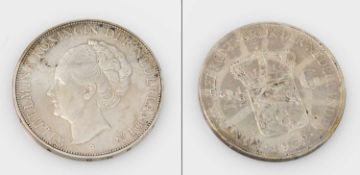 2 1/2 Gulden Niederlande 1932, Königin Wilhelmina, Silber
