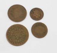 Lot Portugal 4 Kleinmünzen 1754 - 1926, s-ss