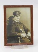 Soldatenfoto Foto eines Offiziers der Kaiserlichen Marine, 12,5 x 8,5 cm