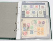 Album Deutsches Reich u. Besatzungszonen, 36 Ganzsachen, Postkarten und Belege, teilweise mit