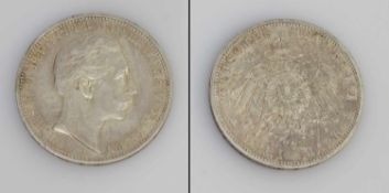 3 Mark Preussen 1909 A, Wilhelm II., Silber