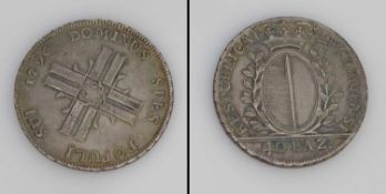 1/4 Taler/ 40 Batzen Stadt Luzern 1796, Silber, G. 29,93g, vzgl.