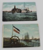 2 Ansichtskarten Hamburg um 1910, Hamburg Segelschiffhafen/ Hamburg Hafen-Kehrwiederspitze
