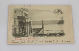 Ansichtskarte lithografierte Ansicht von Potsdam 1899, gelaufen