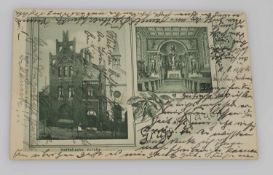 Ansichtskarte lithografierte Ansicht von Nauen 1899, gelaufen