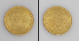 20 Kronen Österreich/ Ungarn 1915, Kaiser Franz Josef I., Gold, G. 6,78g