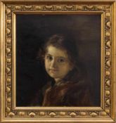 Frida Siemert (impressionistische Portraitmalerin d. 2. Hälfte d. 19. Jh.) Verträumtes Mädchen Öl/