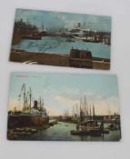 2 Ansichtskarten Hamburg um 1914, Hamburg Hafen IV/ Hamburg Hafenpartie