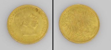 10 Kronen Österreich/ Ungarn 1912, Kaiser Franz Josef I., Gold, G. 3,39g