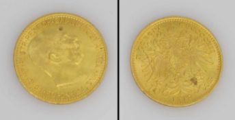 10 Kronen Österreich/ Ungarn 1912, Kaiser Franz Josef I., Gold, G. 3,39g