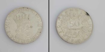 50 Schilling Österreich 1969, Universität Wien, Silber, stgl.