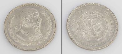 1 Peso Mexico 1964, Jose Morelos, Silber