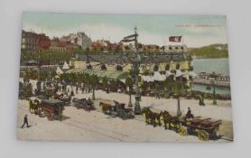 Ansichtskarte lithografierte Ansicht von Hamburg um 1900