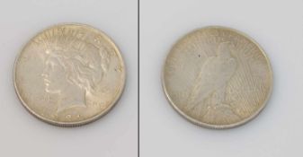 1 Dollar USA 1922, Peace Dollar, Silber, G. 26,78g
