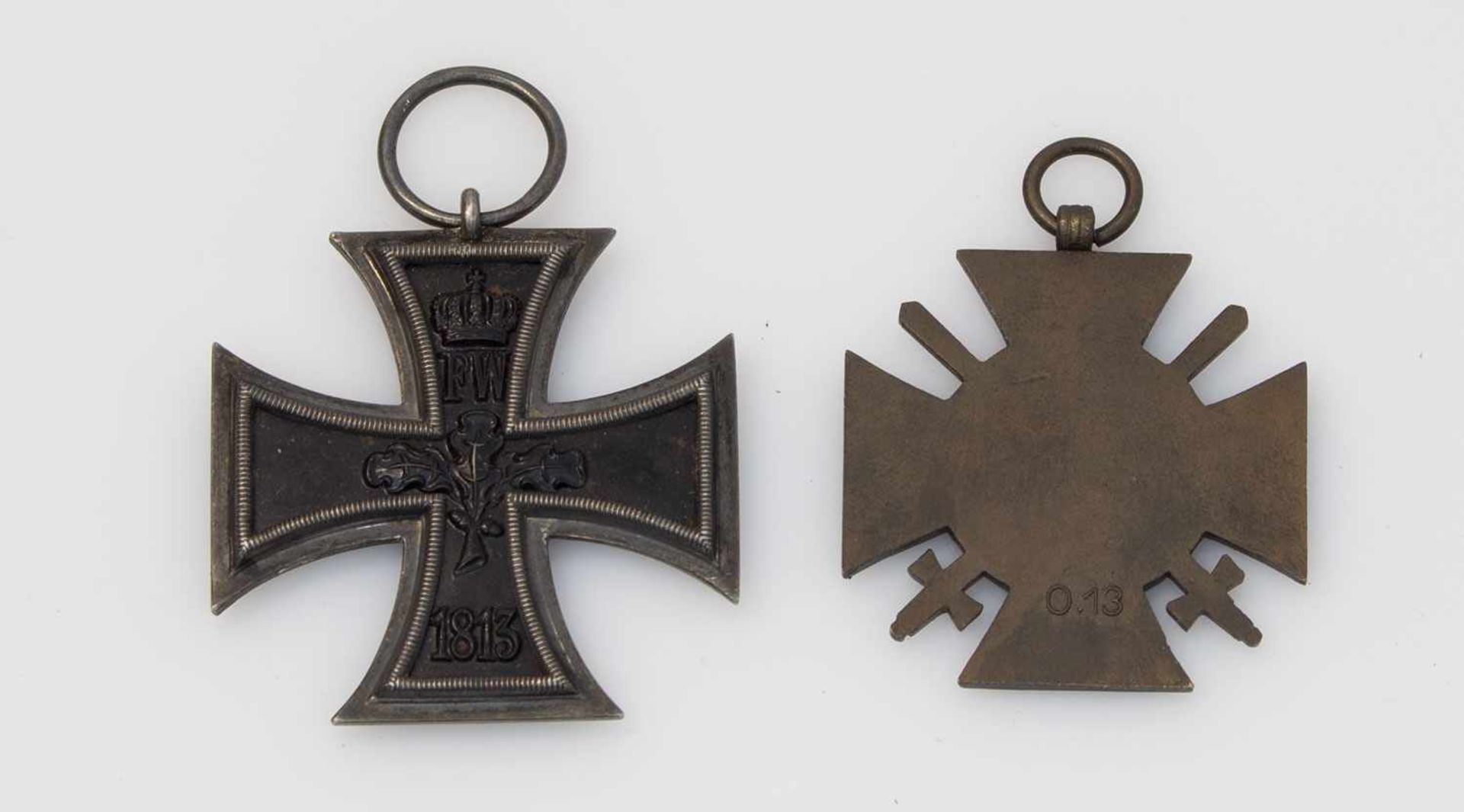 Lot I. WK Eisernes Kreuz II. Klasse 1914 auf dem Ring gepuntzt u.Kriegsteilnehmerkreuz - Bild 2 aus 3