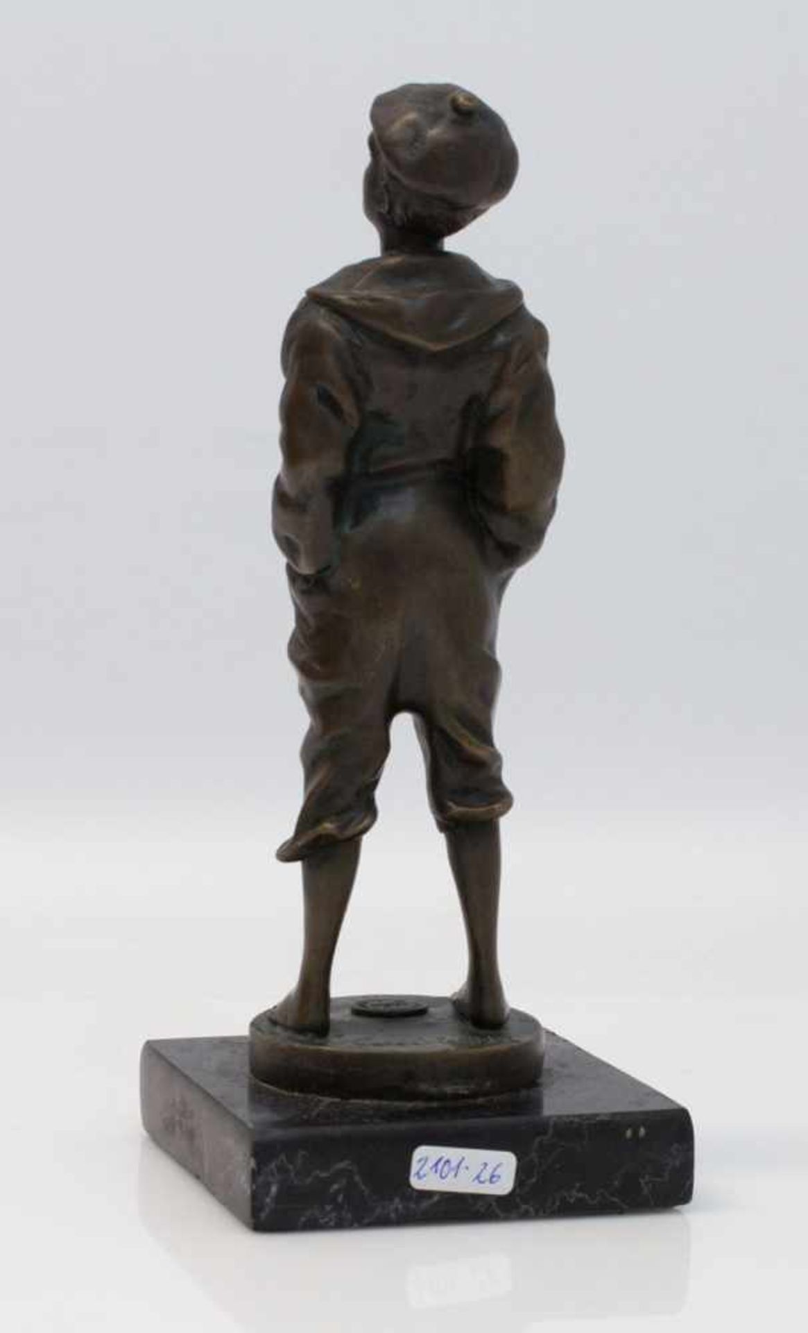 V. Szczeblewski (polnischer Bildhauer, tätig 1875 - 1900) Pfeifender Junge (Le Siffleur) Bronze - Bild 2 aus 2