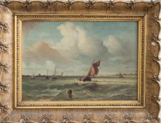 E. Smile (wohl englischer Marinemaler des 19. Jh.) Fischerboote vor der Küste Öl/ Leinwand, 23 x