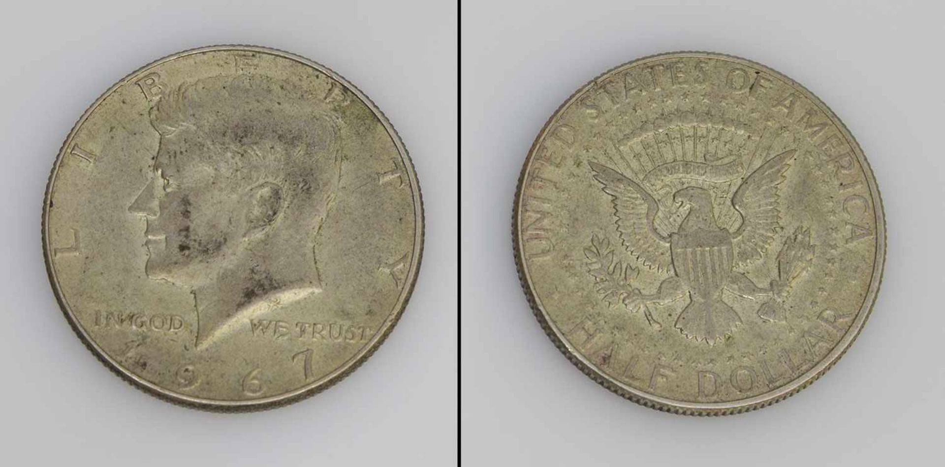 1/2 Dollar USA 1967, Kennedy, Silber