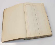 Dekoratives Hauptbuch um 1920, Veloureinband, 3 Seiten marmorierter Schnitt, 956 Seiten, zzgl.