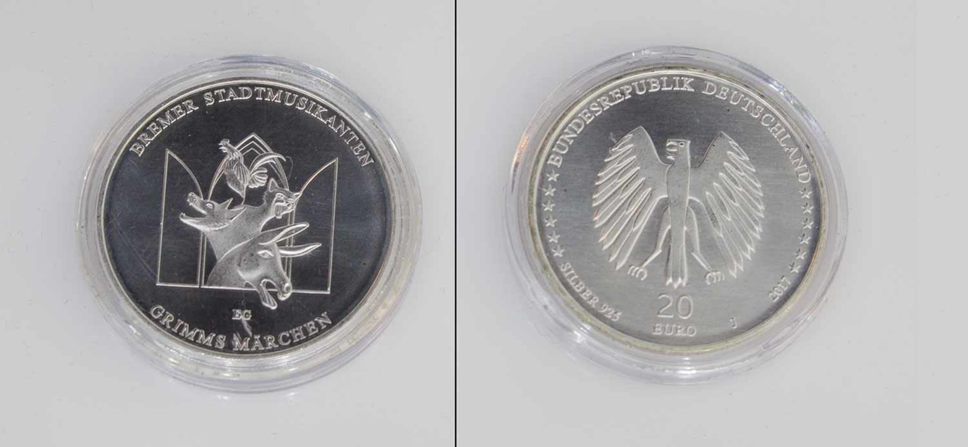 20 Euro BRD 2017 J, Bremer Stadtmusikanten, Silber