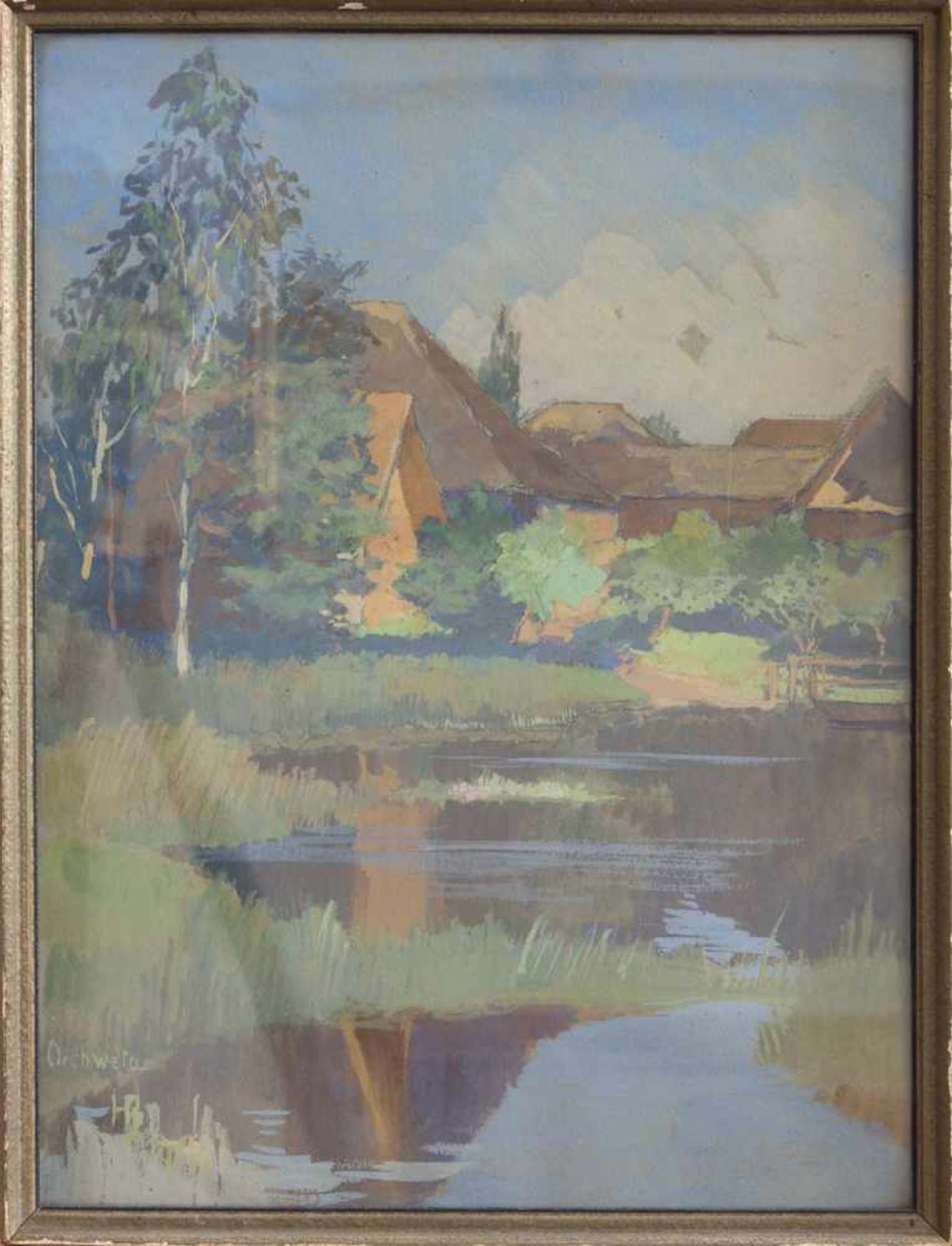 Horst Bauer (Leipzig 1885 - 1948/ 50, deutscher Landschaftsmaler u. Zeichner, Std. a.d. AK in