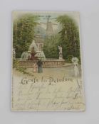 Ansichtskarte lithografierte Ansicht von Potsdam 1900, gelaufen